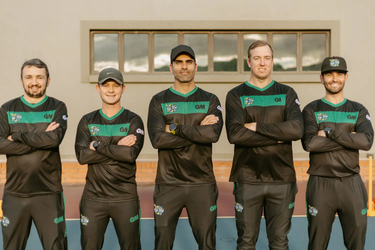 The Smash Garden Route coaching team in Smash kit at a school venue.